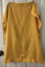 The Company Store Solid Yellow/Gold Linen Standard Shams (2) EUC