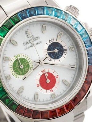 A BATHING APE Bapex TYPE 4 White Dial Silver Watch 30th