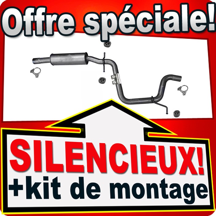 Silencieux central Skoda Octavia II 2.0 TFSi remplacement pot échappement