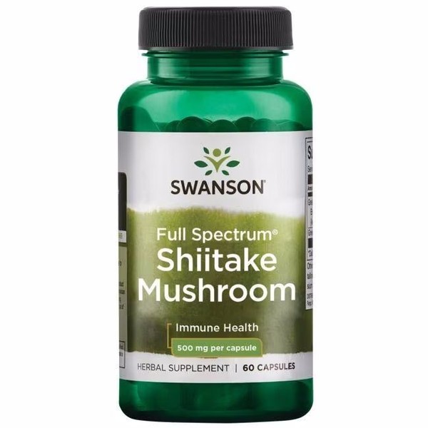 Swanson Shiitake-Pilz 500Mg - 60 Kapseln-image