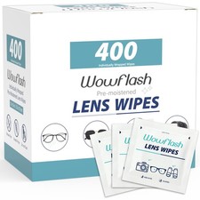 400 Count Lens Wipes for Eyeglasses, Eyeglass Lens Cleaning Wipes Pre-moistened