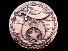 II03168 *NOS* VERY COOL VINTAGE 1970s **SHRINER'S LOGO** SHRINE TEMPLE BUCKLE