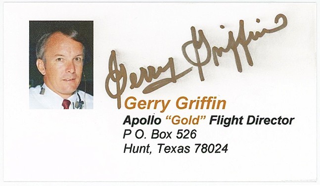 APOLLO -GERRY GRIFFIN- NASA Signed/Autograph/Auto Space Business Card