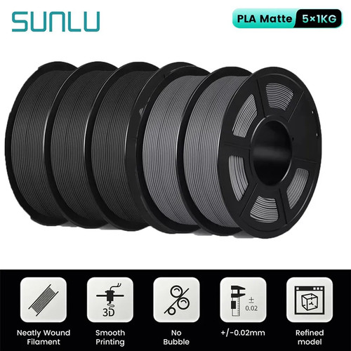 PLA Meta/ PLA Matte Filaments 5Rolls 3D Filament 1KG/roll 1.75mm 100% Filament - 第 11/42 張圖片