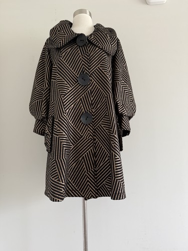 IC BY CONNIE K BUTTON UP 3/4 SLEEVE PLEATED POCKETS JACKET SIZE 1X