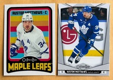 2024-25 OPC Retro #535 Auston Matthews + Bonus #7 Base Toronto Maple Leafs