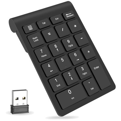 USB Wireless Number Pad: 22 Key Financial Accounting Keypad