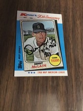 Denny McLain Signed Multi-Inscribed Detroit Tigers 1982 Topps