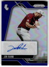 2025 Panini Prizm LIV Jon Rahm Signatures Prizms Blue #/99 #SIG-JRA Auto