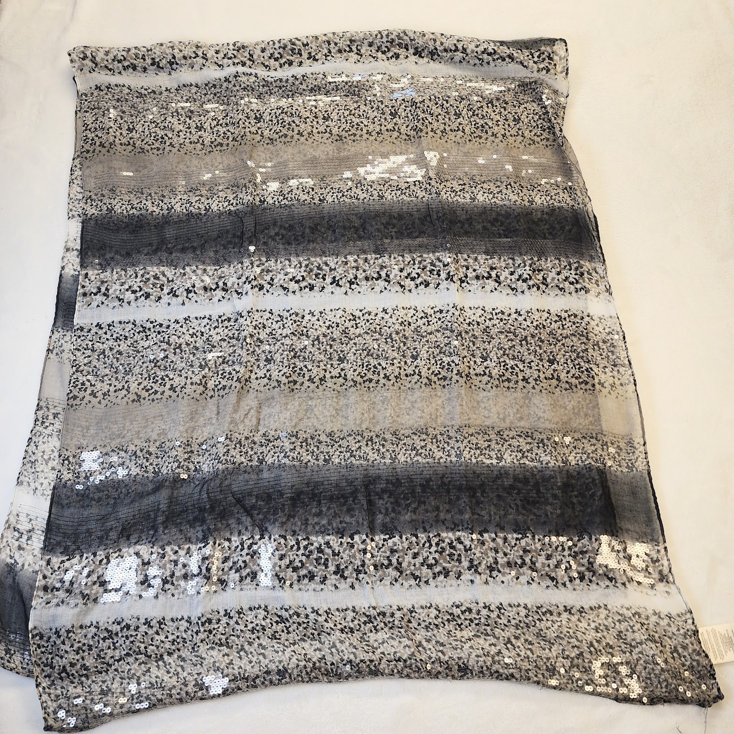 BCBGeneration Grey Sequin Scarf - image 1