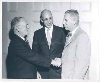 1959 Photo Dr Robert Millican Dean John Hein Arthur Easton Medicine Business