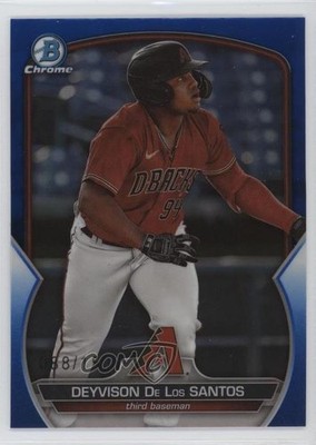 2023 Bowman Draft Chrome Blue Refractor /150 Deyvison De Los Santos #BDC-36 bp8