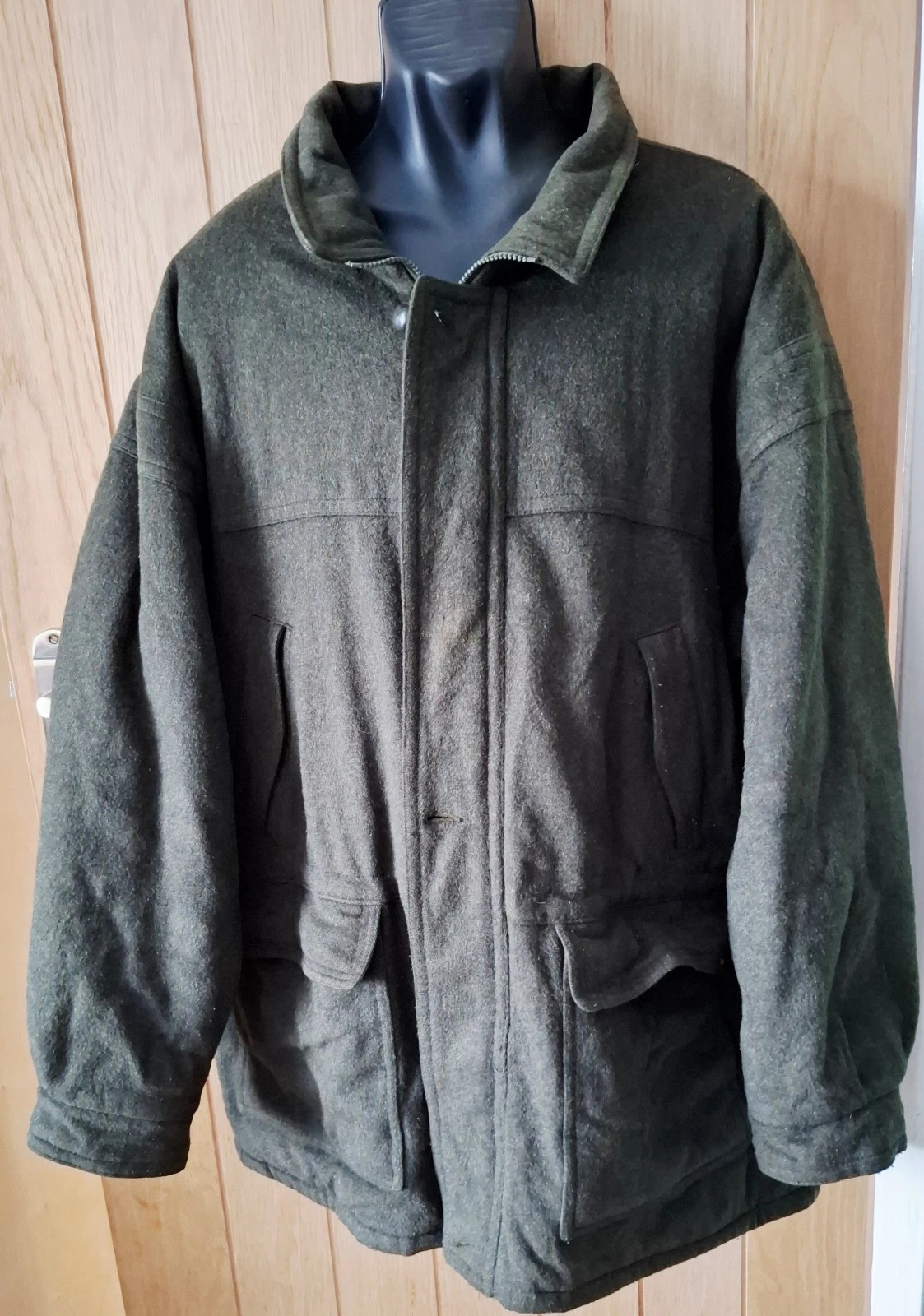 Rascher Hunting Jacket Coat Outdoor Warm Wool Green Fishing Mens 2XL