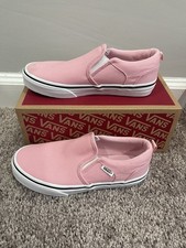 Vans Asher Pink Coral Blush Canvas Sneaker Shoes Toddler Young Girl Size 3 NEW