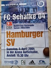 PLAKAT Schalke 04 HAMBURGER SV 2004 Poster S04 Fussball Fan hsv bild Stadion DFB