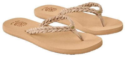 Rip Curl Women s Maya Riviera Sandals   3-Point Braided Strap, Tan - New