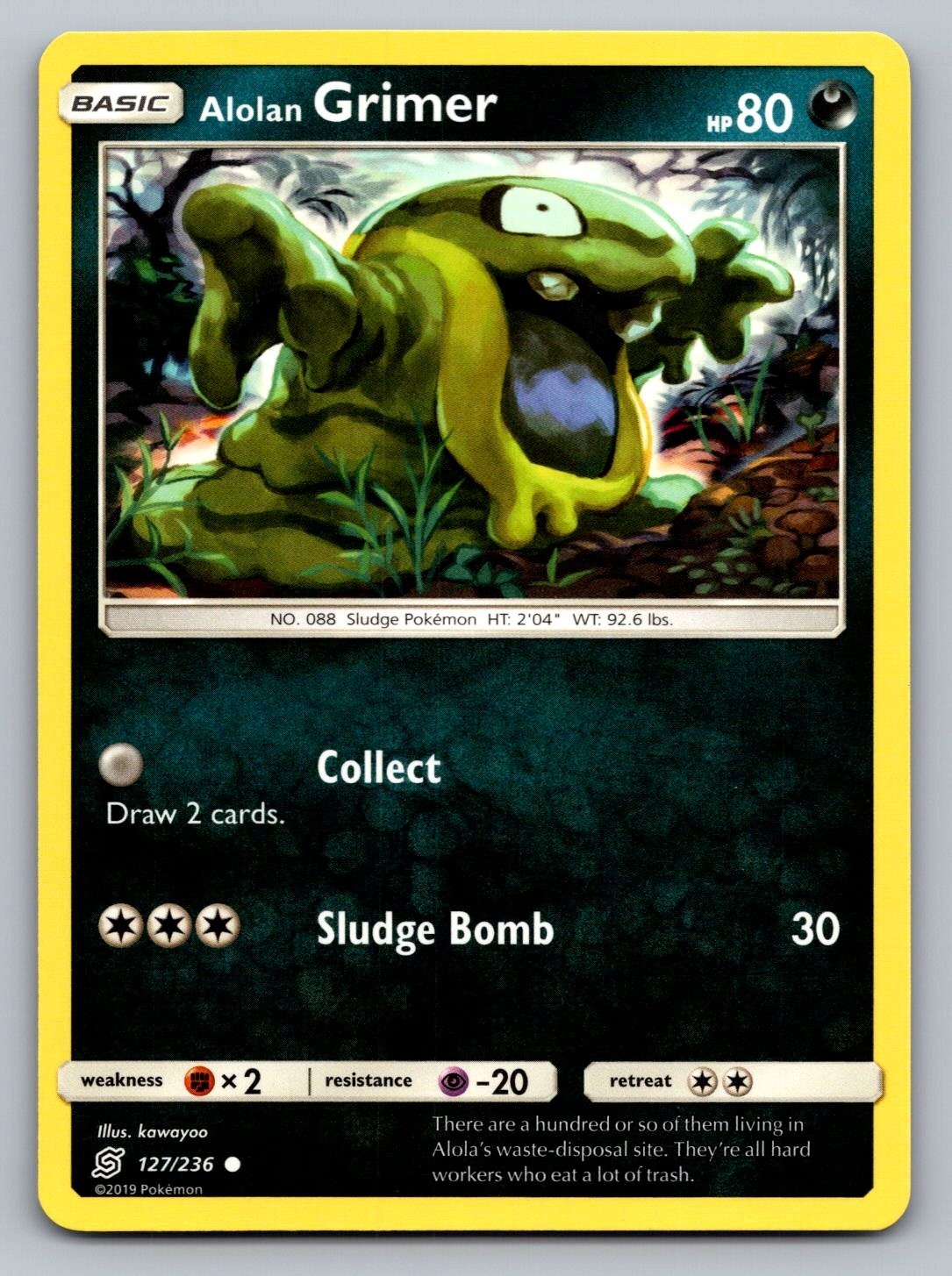 Pokemon TCG Unified Minds Alolan Grimer #127