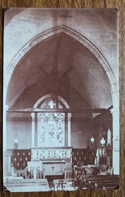 Bobbing Kirche Innenraum Sittingbourne Echtfoto Postkarte von W. Hargrave RPPC