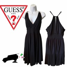 GUESS Sleeveless Dress~Black V-Neck Double Strap~Women’s Size XL