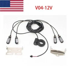 US E-bike 12V Front & Rear Turn Signal Light Set with Bracket Waterproof Plug SP
