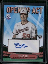 2023 Topps Big League Opening Act Evan Lee Rookie RC Auto #OAA-EL Nationals