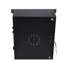 80L/21 Gallon Chrome Aluminum Fuel Cell Tank W/ Black Cap & Level Gauge