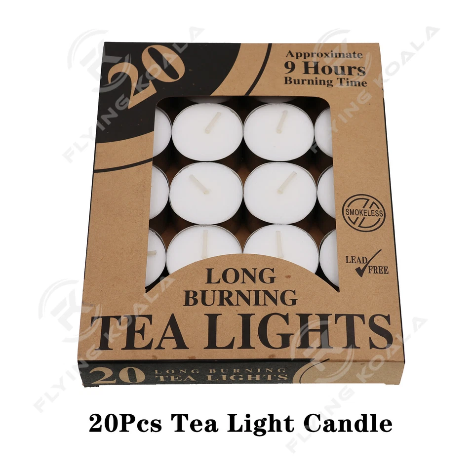 TeaLight Candles 9 Hours TeaLights Tea Light Candle Home Party Wedding Unscented