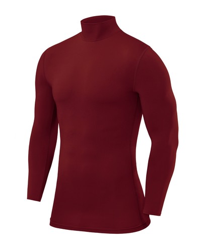 PowerLayer Mens & Boys Compression Base Layer Crew Mock Neck Long Sleeve Shirts - Picture 66 of 83