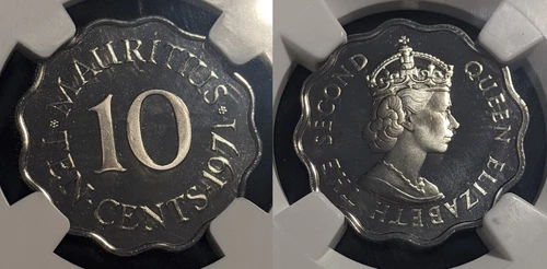 Mauritius Proof 1971 Ten Cents NGC PF68UC FDC UNC KM#33 #1880