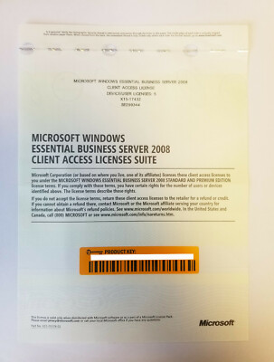 Microsoft Windows Essential Businessines Server 2008 5 Benutzer/Geräte CALs - inkl. 20% MwSt.
