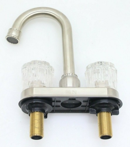 Huntington Brass Bar faucet Acrylic handles W9110002 PVD Satin Nickel - NEW - Picture 2 of 10