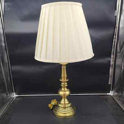 Vintage STIFFEL Satin & Polished Brass Inverted Torch 29 