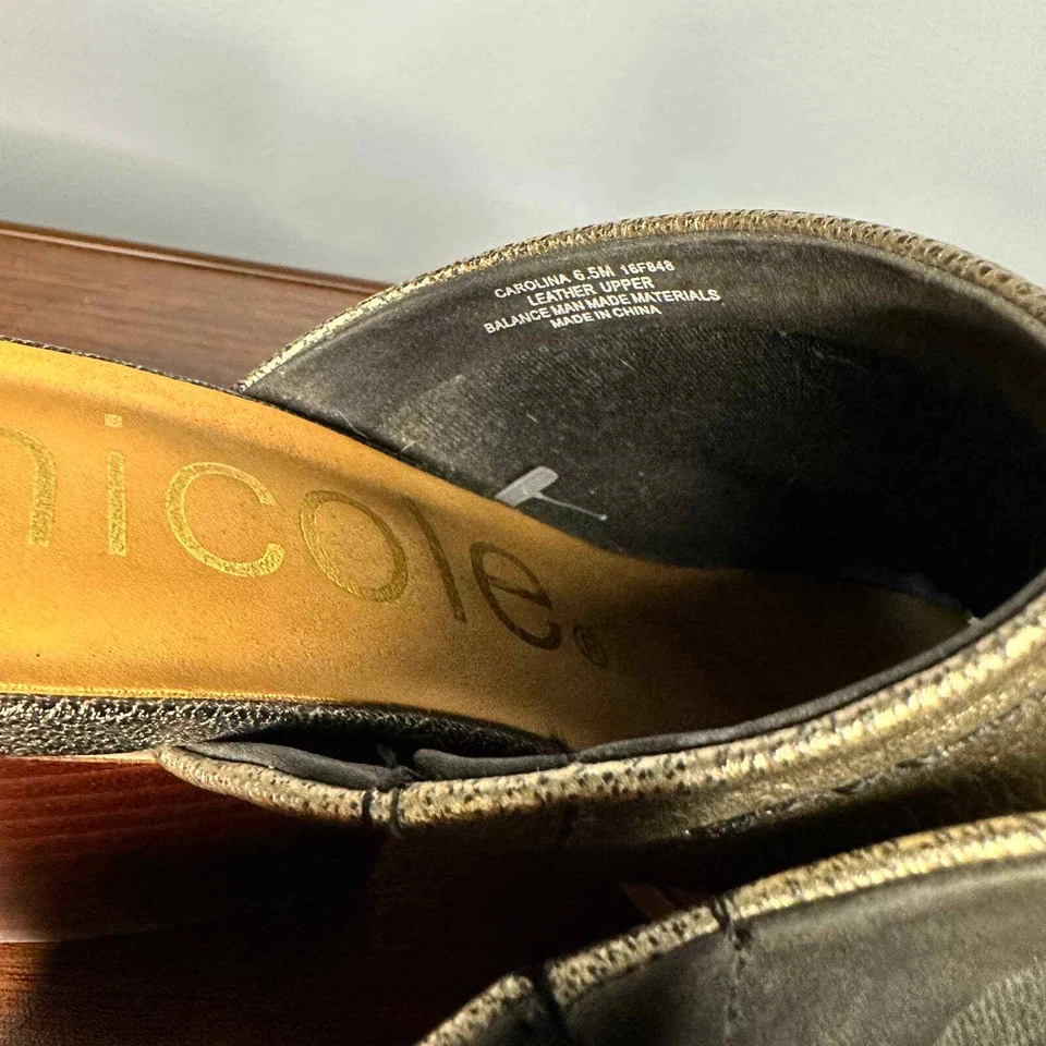 Nicole Metallic Sandals Size 6.5 - Image 4 of 4