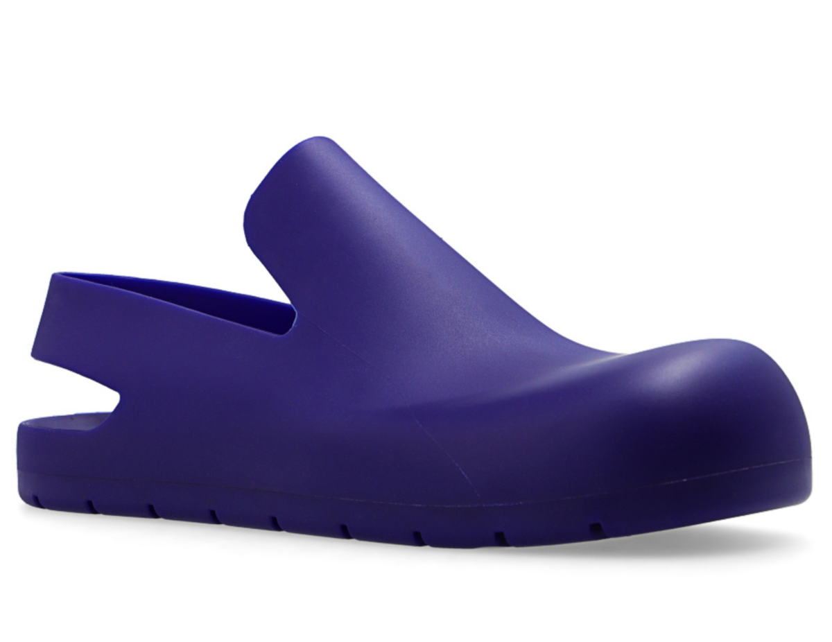 NIB Bottega Veneta Puddle Unicorn Purple Rubber Slingback