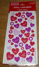 Hallmark Valentine's Day Stickers Conversation Hearts Love Free Ship Over 15