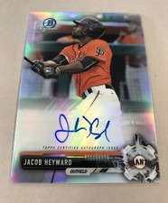 JACOB HEYWARD 2017 Bowman Chrome REFRACTOR AUTOGRAPH #/499 On Card AUTO Giants