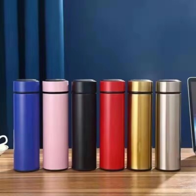 LED Digitalanzeige Thermo Wasserflasche Vakuum Isoliert Reisebecher Kaffeetasse