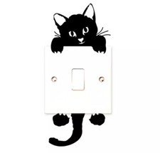 2 Cat wall Stickers Lightswitch Decor Decals Art PVC Sticker Wallpaper