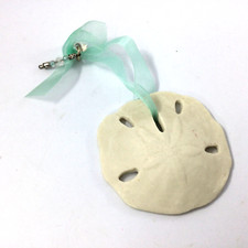 Hanging Ornament White Sand Dollar 3"