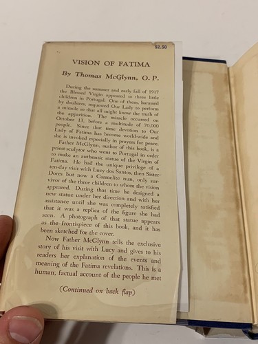 1948 “Vision of Fatima” Thomas McGlynn 1st Edition in DJ - Imagen 5 de 11
