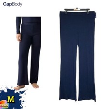 NWT Gap GapBody Women's M Ribbed High-Rise Pajama Pants G1232XPTMA Navy