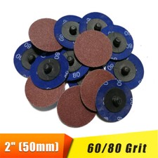 2" 50mm Sanding Discs R-Type Roll Lock Quick Change Disc Polishing 60/80 Grit