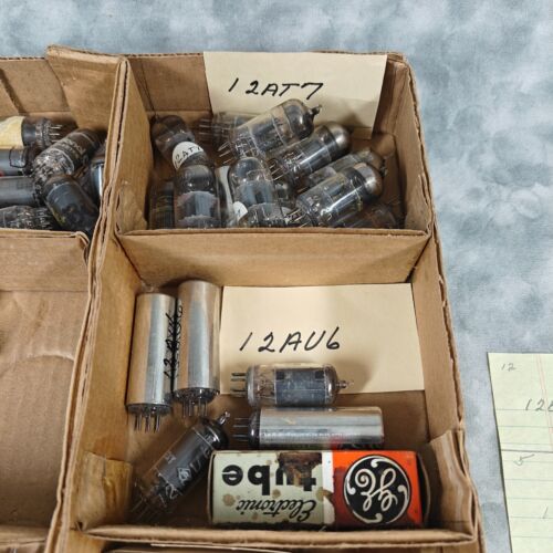 Vintage Assorted Vacuum Tubes Lot: 12AU7, 12AT7, 12AX7 - Rare Finds π» - Picture 5 of 6