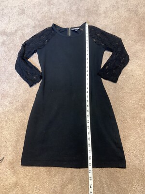 Womens Express Black Lace Sleeves Bodycon Tight Dress Medium Zipper | eBay Womens Express Black Lace Sleeves Bodycon Tight Dress Medium Zipper | eBay