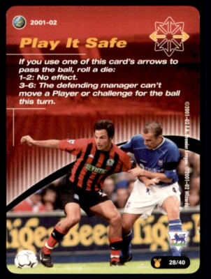 WOTC Football England 2001/02 (Titelrennen) Play It Safe Tactic Card Nr. 28