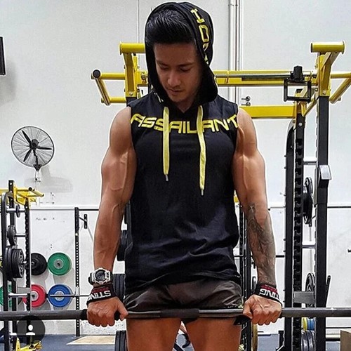 Herren Tank Tops Gym Kleidung Fitness Ärmellos Hoodies Westen Baumwolle Singlets Männer - Bild 18 von 28