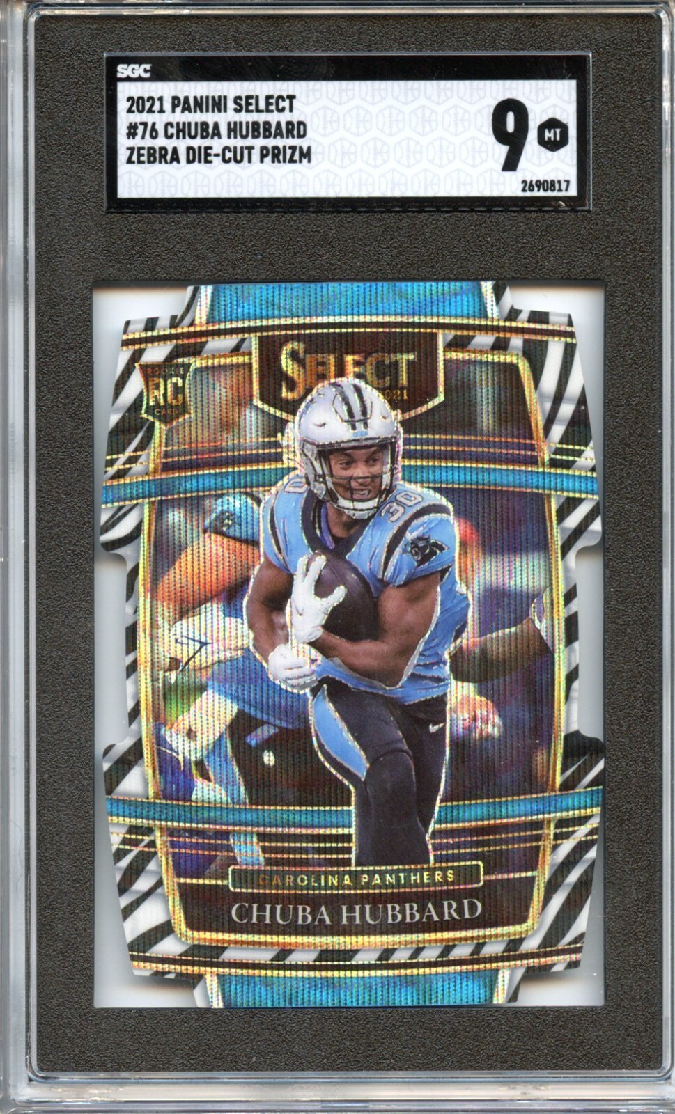 2021 Panini Select - Concourse #76 Chuba Hubbard (RC)
