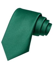 Solid Color Tie Mens Necktie for Business and Wedding Emerald Green