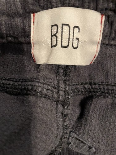 BDG Urban Outfitters High Rise Mom Corduroy Pants Size 26 Dark Gray Tapered Leg - Picture 6 of 10