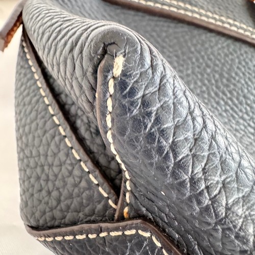 Dooney&Bourke Cambridge Crossbody SaddleBag Pebble Dark Blue Leather 5.75x7.5x3" - Picture 14 of 19